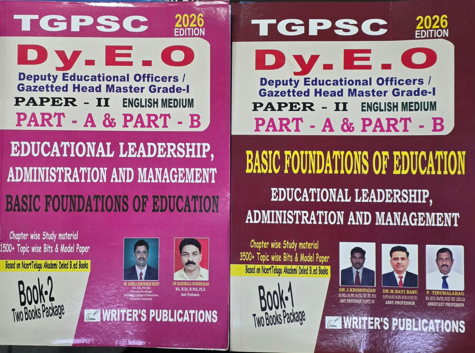 (E/M)(2BOOK COMBO) TGPSC Dy.E.O BOOK PAPER -2 (PART A  AND PART B)